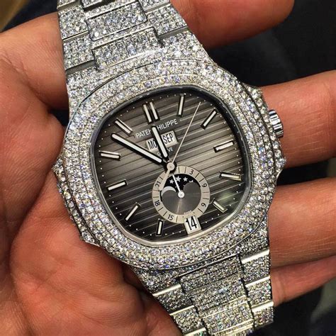 patek philippe uhr iced out|patek philippe nautilus watches.